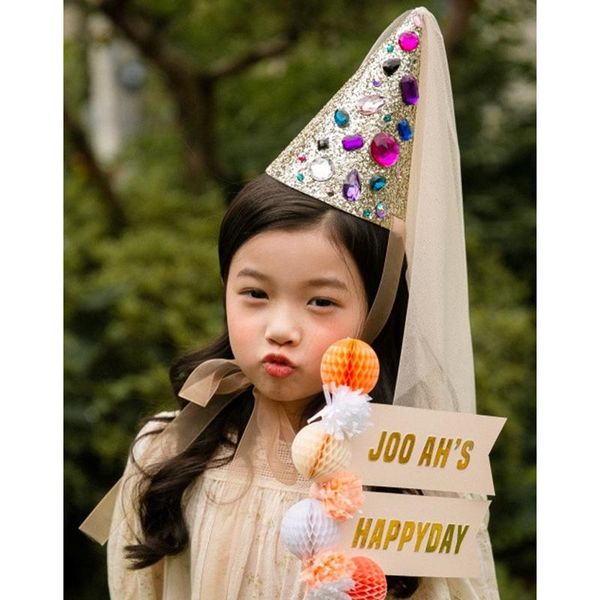 

party hats mini birthday sequin hat tiaras headbands accessories for brithday d6