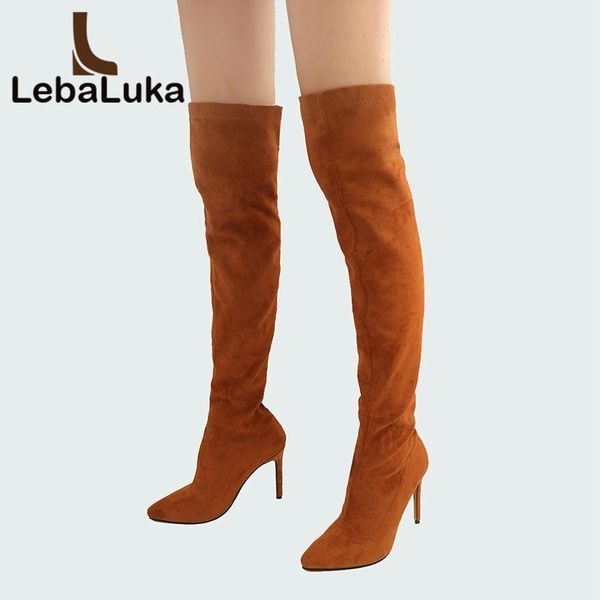 

boots tuyoki brand large size 32-46 autumn winter over the knee women shoes woman thin high heels party, Black