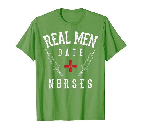 

real men date nurses shirt | cute nurse quote funny rn gift, White;black