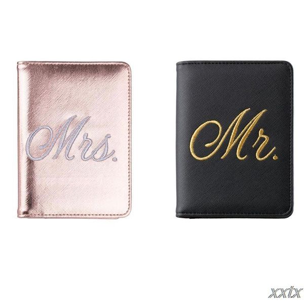 

card holders married wedding honeymoon leather passport case holder travel id protector for women girls, Brown;gray