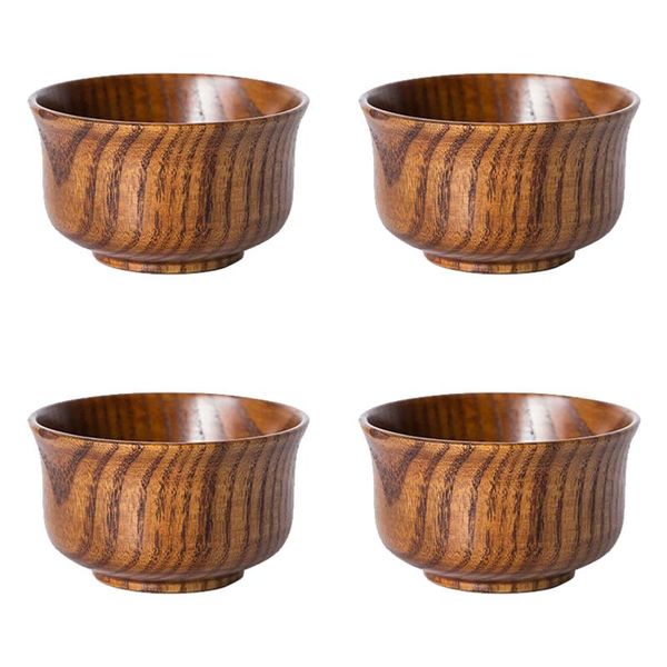 

bowls 4pcs nuts natural reusable gifts mini appetizers hand made dining table wood bowl candies kitchen supplier dips fruits