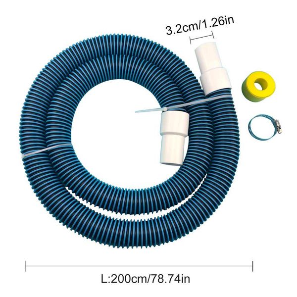 

pool & accessories 1pcs 2m length 32mm vacuum cleaner thread hose inground swimming suction replacement pipe