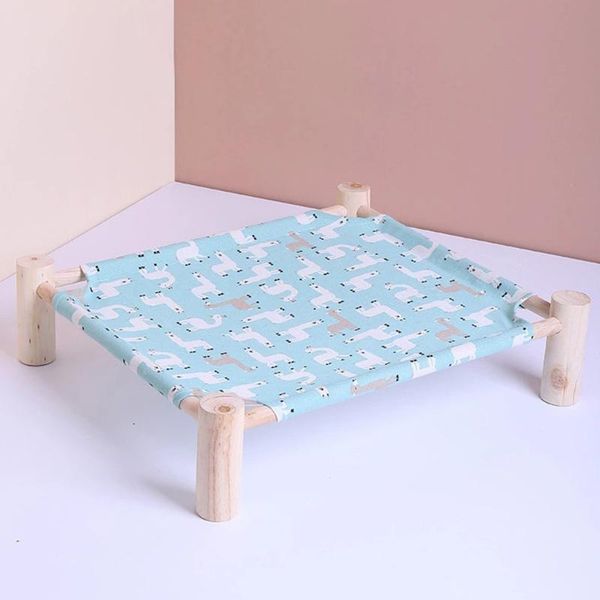 

cat beds & furniture stable pet bed wooden cats hammock detachable dog nest creative sleeping four-cornered