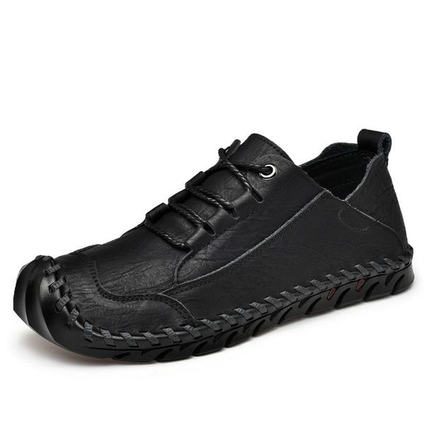 

dress shoes men's leather casual moccasins men loafers spring fashion sneakers male boat suede krasovki size 38-45, Black