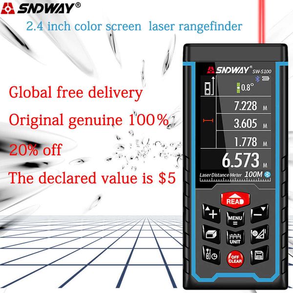 Sndway Digital Laser Rangefinder Color Display Rechargeabel 100m-70m-50m Laser Range Finder Medidor de Distância 210719