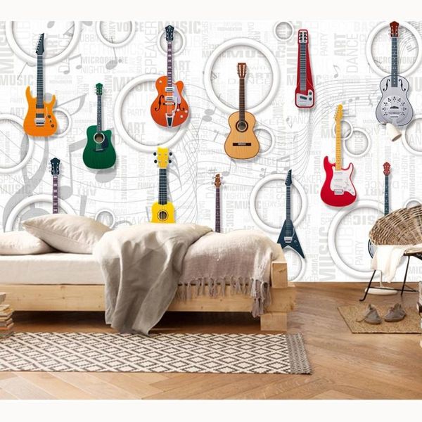 

wallpapers modern wallpaper mural music po wall paper home decor papier peint 3d kids room bedroom self adhesive /silk