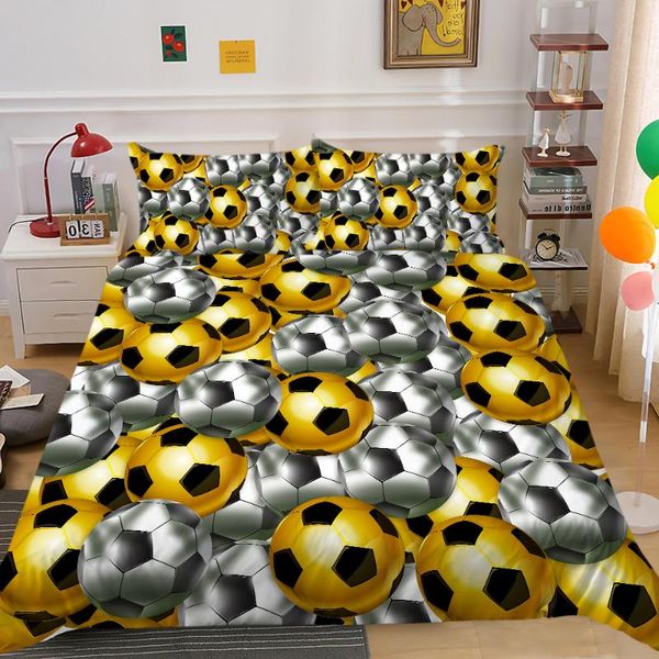 

bedding set twin bed football print sport duvet cover king size home use full single unique design quilt sets