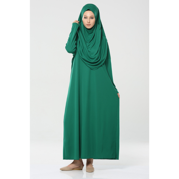 

ethnic clothing green one piece length plain prayer dress muslim sets tunic women abayas modest, Red