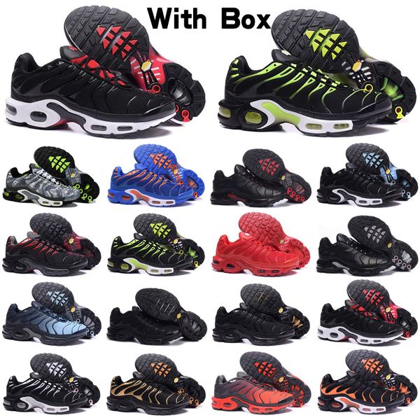 

mens tn plus casual shoes se ultra white blue sneakers retro tns classic outdoor trainers size eu 40-46, Black
