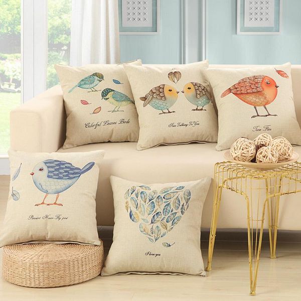 

cushion/decorative pillow 18x18inch 45*45cm cartoon bird printed creative home decors sofa waist cushions include fill inner core car office