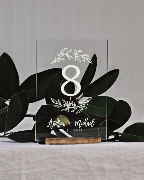 

party decoration wedding table numbers sign with stand - boho decor