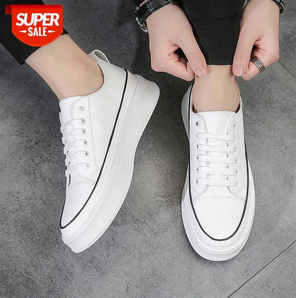 

men's casual white shoes with black edges live #j44d
