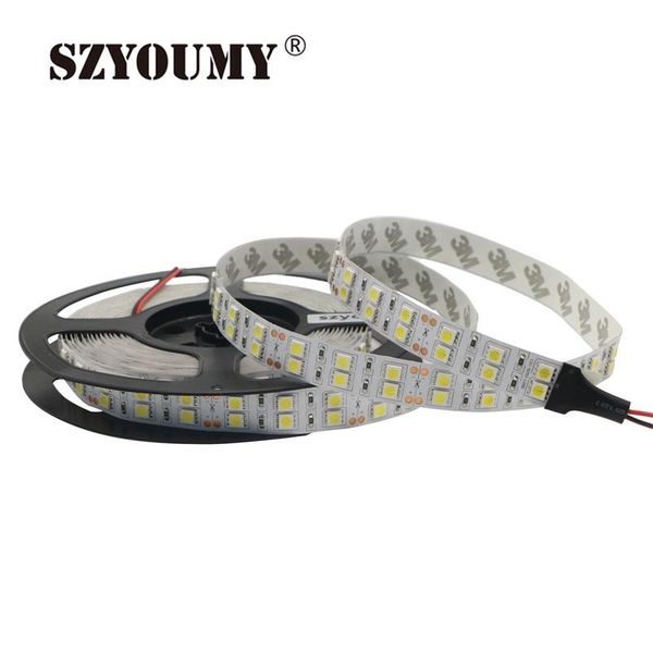 

double row led strip cool / warm white rgb non-waterproof ip22 smd 120leds light rope 50m/lot strips