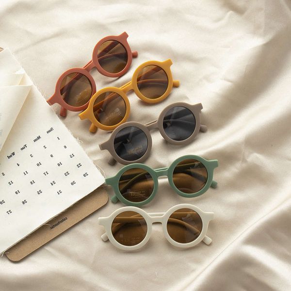 

sunglasses glasses matte macarone children's summer sunglasses, Blue