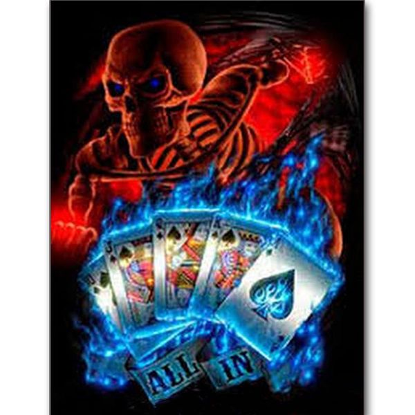 

diamond painting full square/round drill 5d diy "skull poker" 3d embroidery cross stitch mosaic rhinestone decor gift
