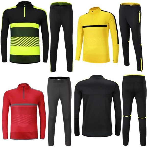 

gym clothing winter men football jacket uniforms , survetement futebol tracksuit sport sets soccer team sports kit custom, White;black