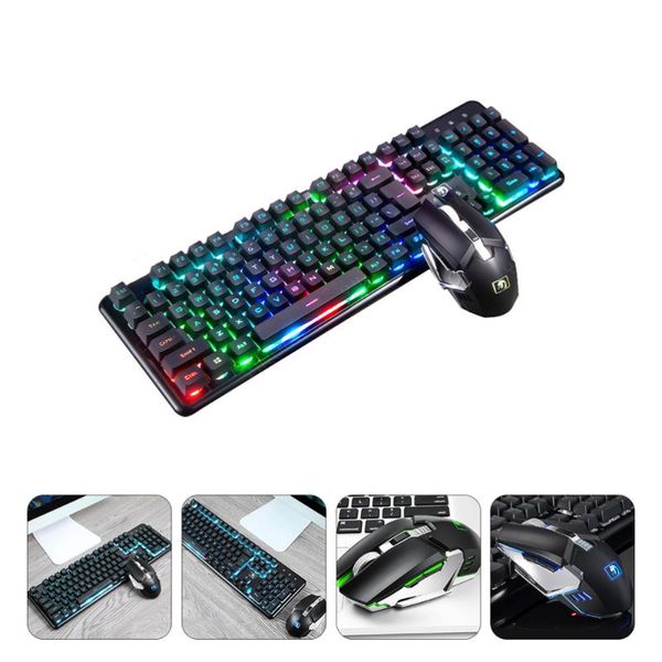 

keyboard mouse combos 1 set fashion mechanical kit usb wireless supplies