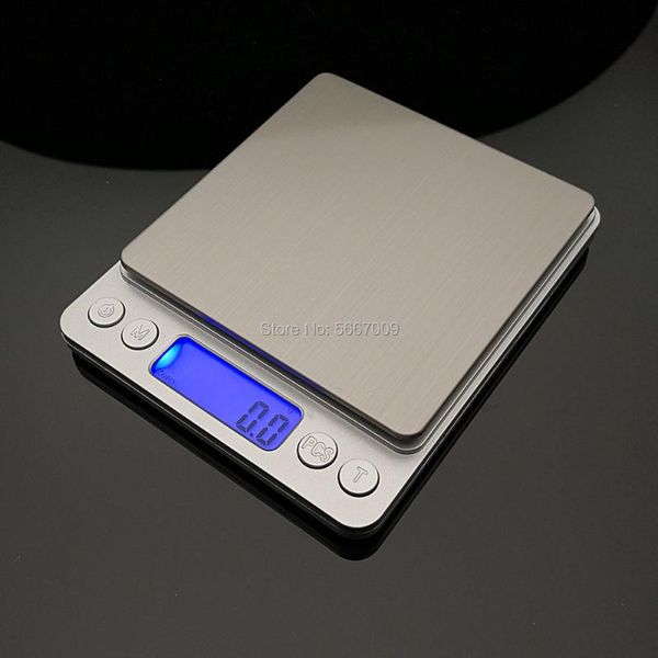 

1pcs stainless steel accurate 0.1g/0.01g mini digital platform scale with two clear plastic trays lab supplies
