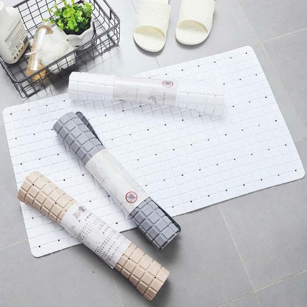 

bath mats non-slip mat square shower safety pvc anti-bacterial resistant antiskid (white)