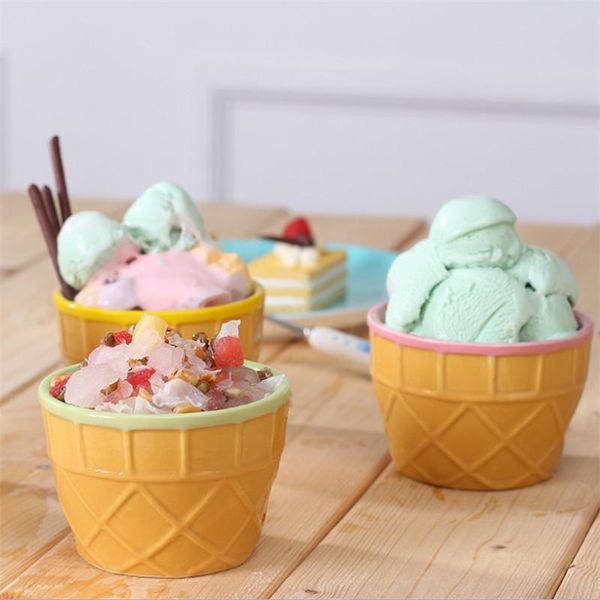 

bowls ceramic candy color ice cream bowl creative cute tableware handmade small fruit dessert porcelain yogurt cup