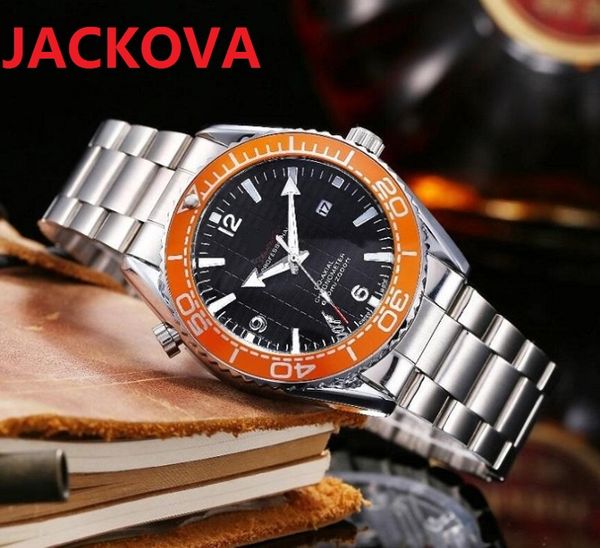 Relogio Masculino Lüks Tam Paslanmaz Çelik Saatler Açık Chronograph Kuvars Pil Profesyonel 007 Aydınlık Klasik Saatı Reloj de Lujo