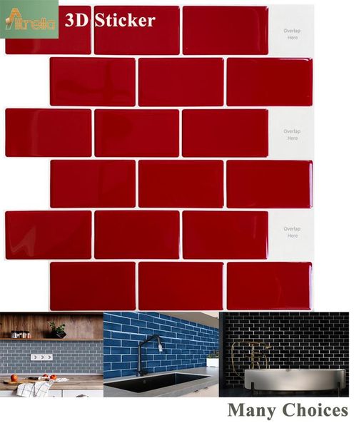 

wall stickers alitrella 30.5cm x 1/5/10 sheet 3d tile sticker self adhesive stick on for kitchen bathroom backsplash
