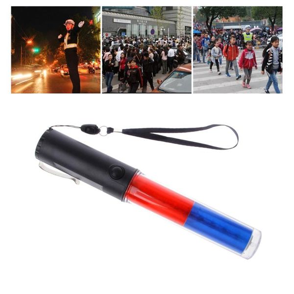 

powerful led plastic traffic wand torch 4 modes flash light