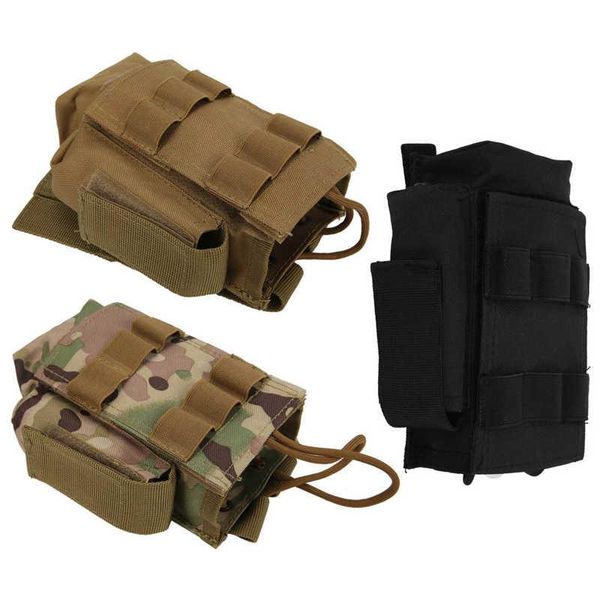 

outdoor bag waterproof molle radio pouch mini holder holster with side pockets sports bags