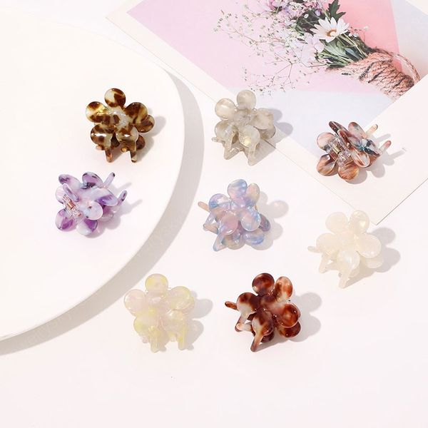 Mini Floral Form Haar Klaue Acetat Haarnadel Klemmen Frauen Mädchen Acryl Haarspangen Haar Clips Bilden Werkzeug Haar Zubehör