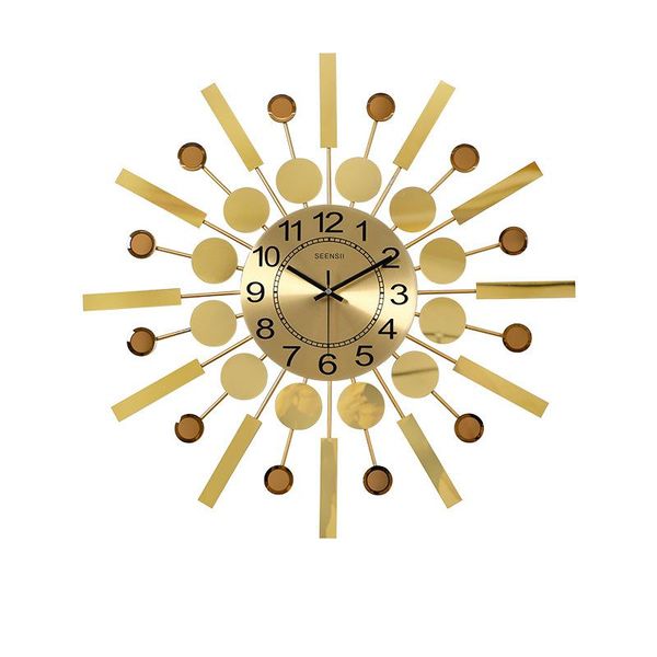 

living room decoration luxury wall clock modern design metal clocks watches home decor creative quartz gift zegary