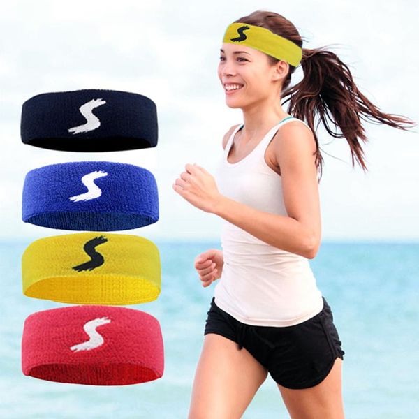 

sweatband non-slip breathable stretchy headbands workout sweat bands moisture wicking headband &t8, Yellow;black