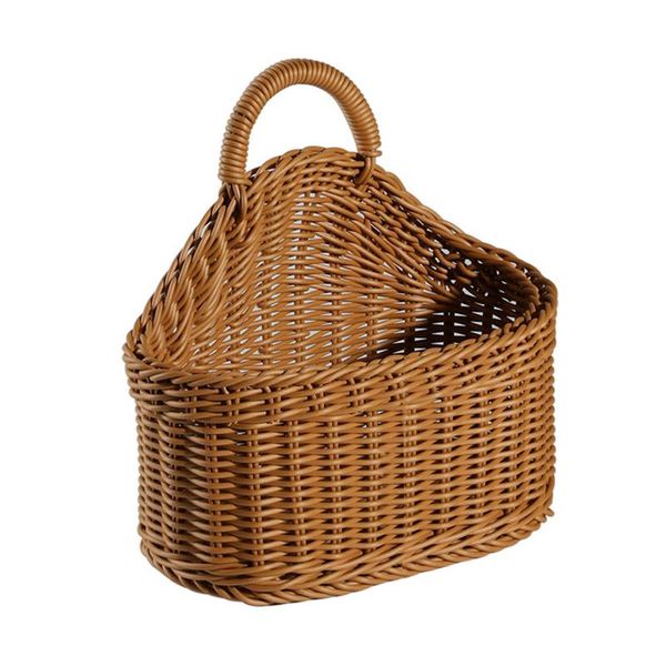 

storage baskets for plant living room hand woven multifunctional display universal with handle standing wall hanging basket