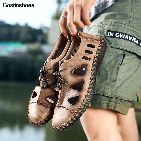 

sandals shoes men sandal closed toe casual sport beach shoes45 48 large size hollow sandalias hombre sandales homme ed4x, Black