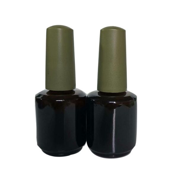 

storage bottles & jars 20pcs 15ml brown glass nail polish bottle empty with a lid brush cosmetic containers