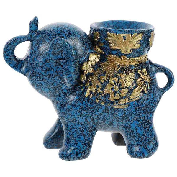 Oggetti decorativi Figurine 1 Pz Resina Sfera di cristallo Supporto per la casa Artigianato A forma di elefante Adornare