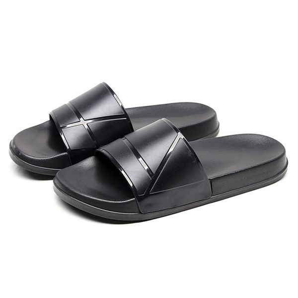 

couples indoor platform slippers summer home men slippers simple fashion slippers non-slip bathroom slides, Black
