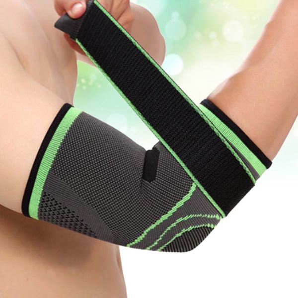 

breathable elbow protectors arm sleeve sports bandage size m & knee pads, Black;gray