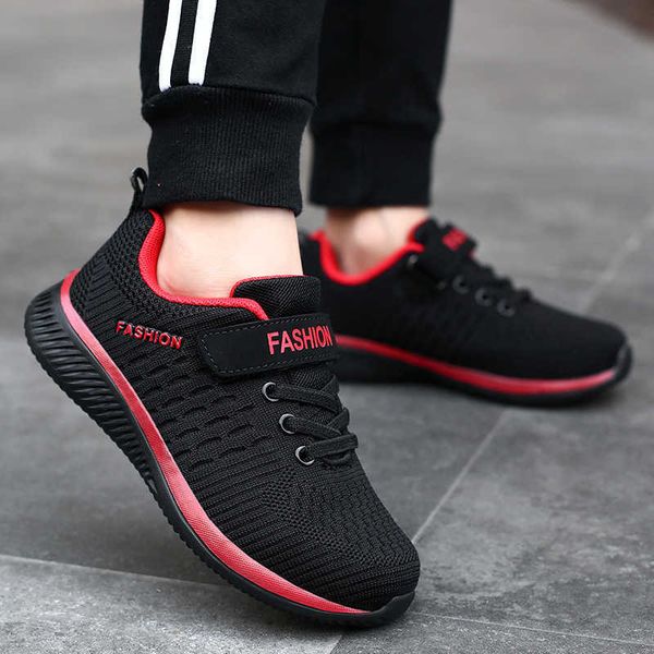 

new kids sport shoes for boys sneakers fashion breathable children casual walking lightweight girls running shoes g1025, Black;red