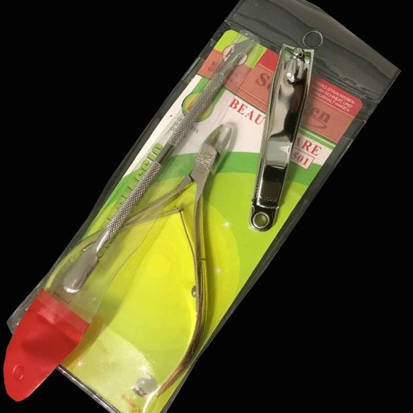 

nail art kits rosalind 3pcs carbon steel clipper cuticle pusher fork scissor plier fashionable professional manicure tool