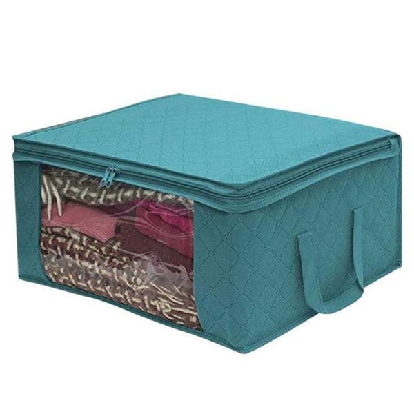 

storage bags folding box dirty clothes collecting case non woven fabric with zipper moisture-proof toys quilt