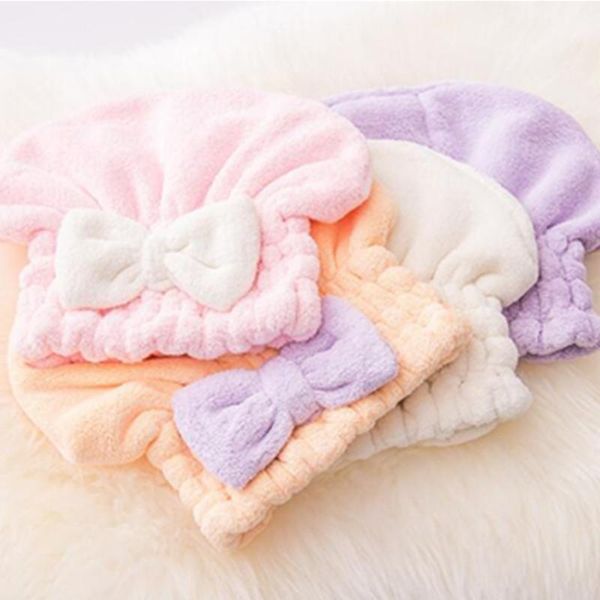 

towel towe soft girl hair wrap women bathroom super absorbent quick-drying microfiber bath dry cap salon colorful