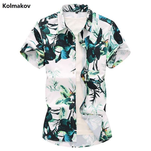 

summer men's home dress shirts short sleeve cotton casual collar printed slim shirt for men, White;black