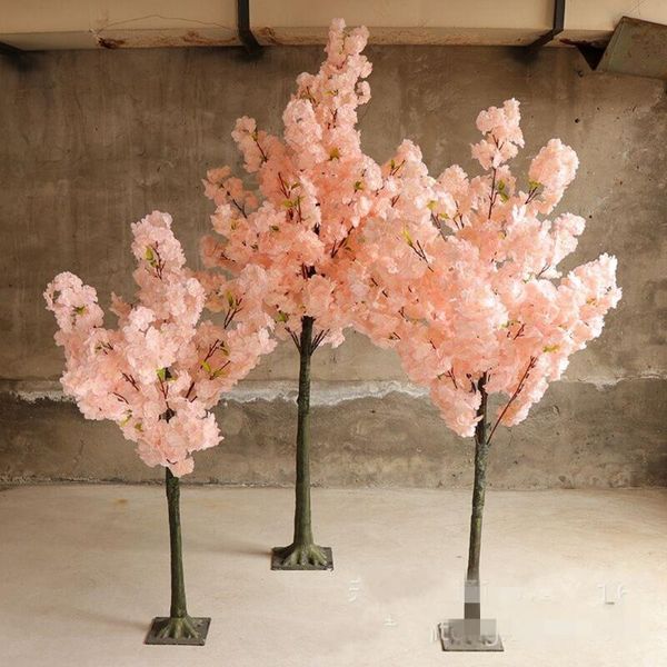 

decorative flowers & wreaths 1.5m height white pink cherry tree simulation fake peach wishing trees for home decor and wedding centerpieces