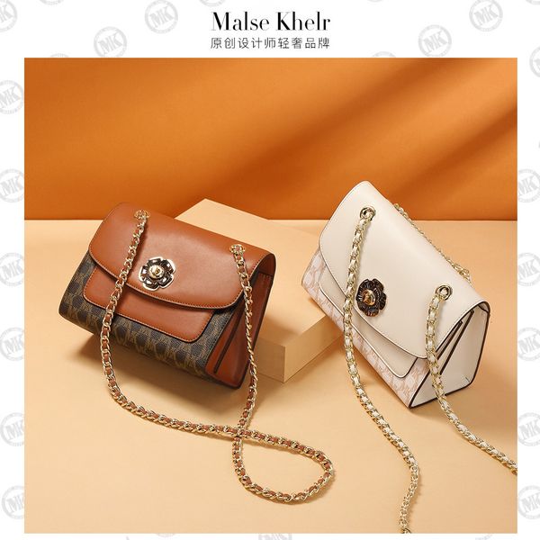 

fashion bags 2021 handbags bag crossbody full leather camellia flower women's messenger light luxury niche chain armpit summer