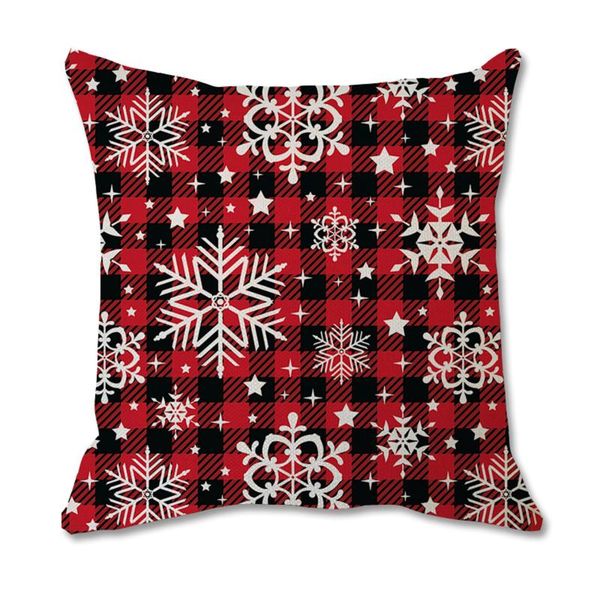 

pillow case merry christmas printing throw covers pillowcase snowflaks cushion 45x45cm home decor sofa living room