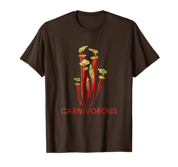 

botanical t-shirt sarracenia carnivorous plants tee shirt, White;black