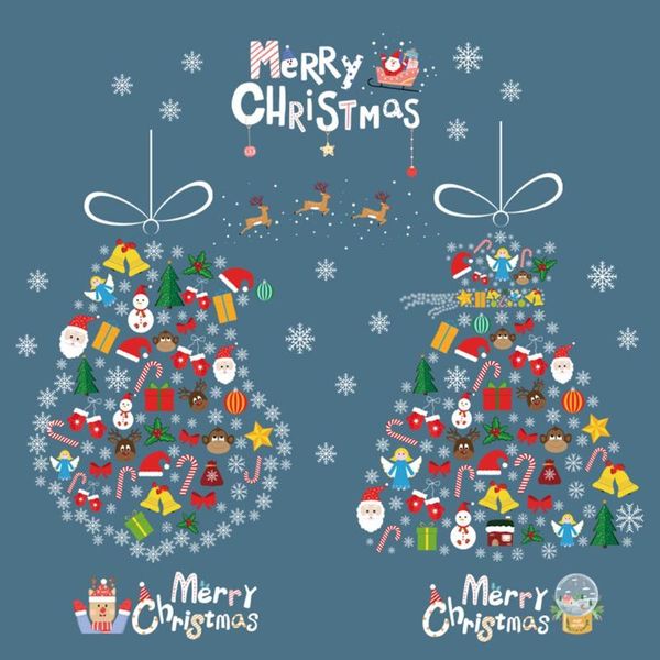 

wall stickers christmas tree xmas removable art decal home shop decor sticker waterproof