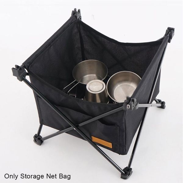 

outdoor bags portable waterproof mesh accessories hanging large capacity camping folding table kitchen for picnic storage net bag