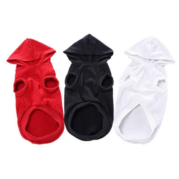 

dog apparel pet cotton vests solid t shirt with caps soft small medium clothes arrive 2021