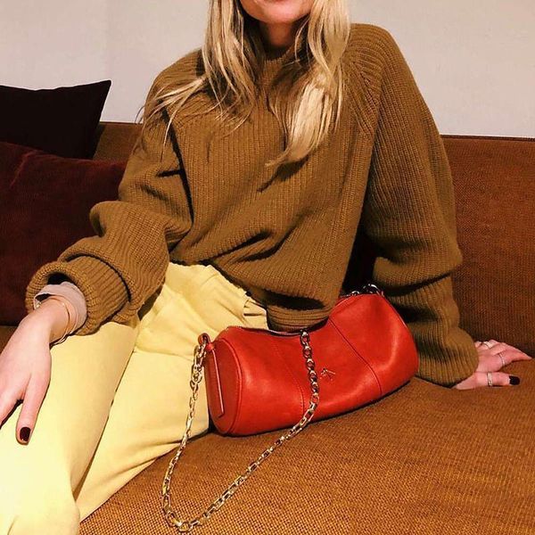 

shoulder bags 2021 pillow bag cylinder single chain leather women's fashion leisure